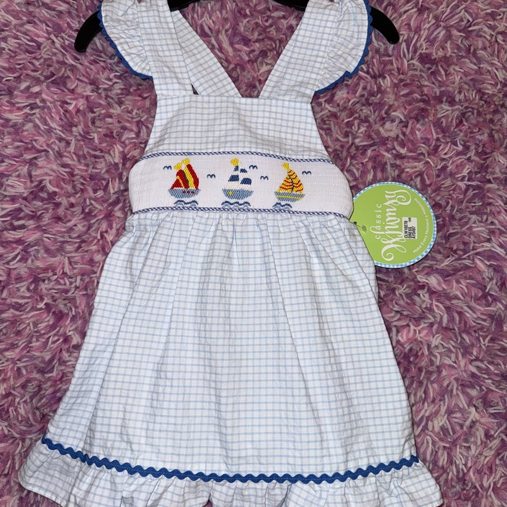 NWT Classical Whimsy smocked sailboat dress